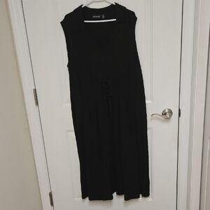 Nina Leonard Black Textured Dress